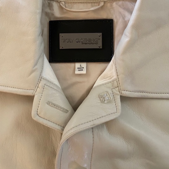 Faux Leather Overcoat - Picture 2 of 3